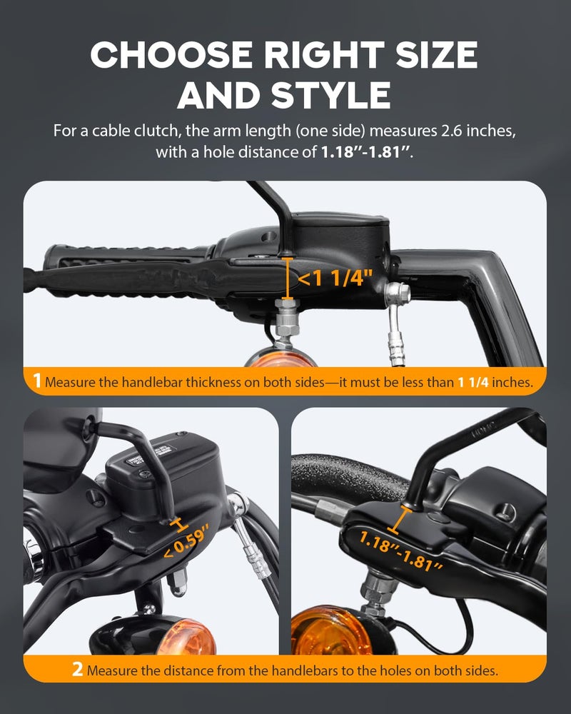 PBYMT Gloss Black Coffin Cut Handguards Hand Guards Compatible for Harley Sportster Touring Street Glide Road King Electra Glide 2007-2023 (Cable Clutch Style -Large) - Image 2